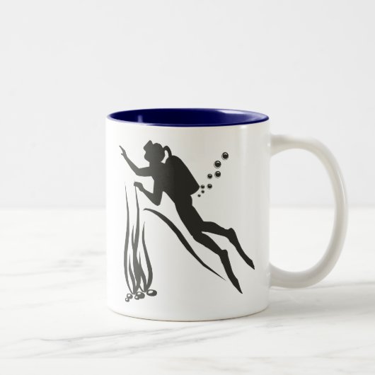 非常におもしろいなスキューバダイバー ツートーンマグカップ (右)