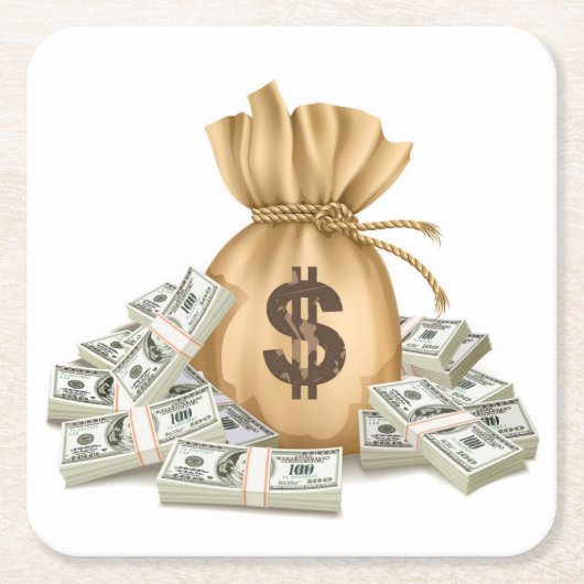 非常におもしろいのバッグとキャッシュコースターセットのスタック スクエアペーパーコースター (正面)