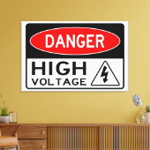 非常におもしろいの危険高電圧サインのキャンバス印刷 キャンバスプリント (インサイチュ (リビング))