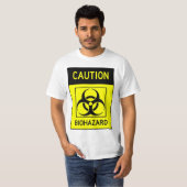 非常におもしろいの注意生物学的災害［有害物質］のサインTシャツ Tシャツ (正面フル)