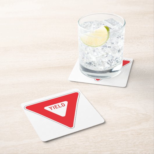 非常におもしろいクラシックのイールドサインコースターセット スクエアペーパーコースター (インサイチュ)