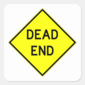非常におもしろいクラシックのデッドエンドサインのステッカーセット スクエアシール (正面)