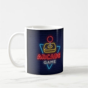 非常におもしろいクラシックアーケードゲームとジョイスティックNeon コーヒーマグカップ