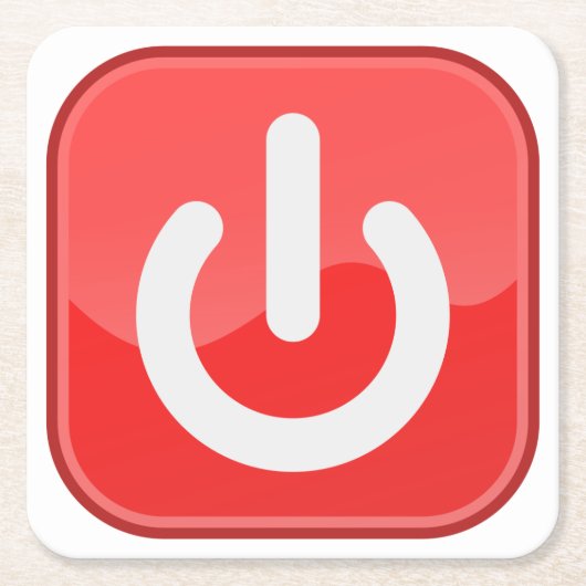 非常におもしろいシミュレートされたオンオフボタンコースターセット スクエアペーパーコースター (正面)