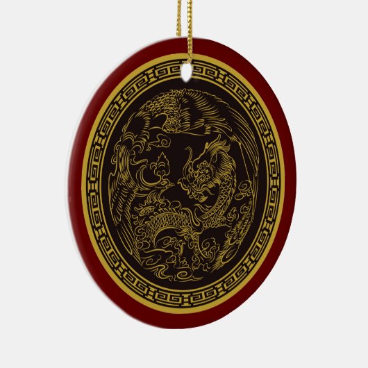 非常におもしろい中国のドラゴンクリスマスオーナメント セラミックオーナメント (右)