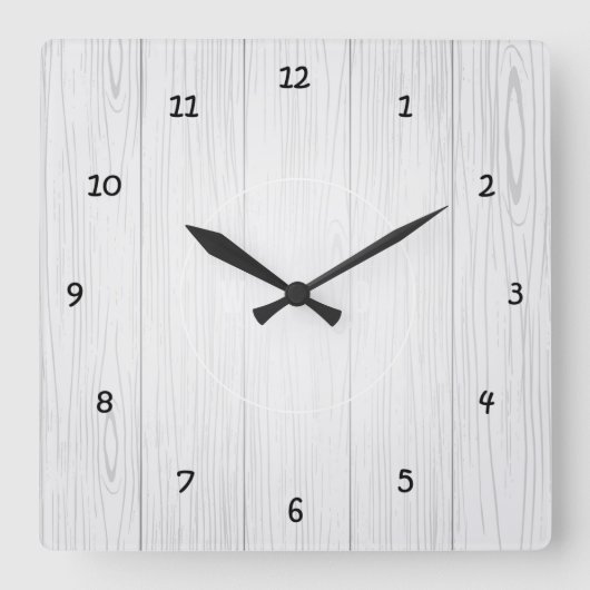 非常におもしろい模擬木板壁時計 スクエア壁時計 (正面)