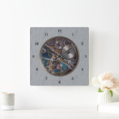 非常におもしろい模擬透明な時計 スクエア壁時計 (ホーム)