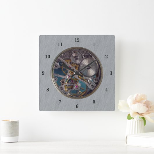 非常におもしろい模擬透明な時計 スクエア壁時計 (ホーム)