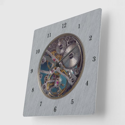 非常におもしろい模擬透明な時計 スクエア壁時計 (傾斜)