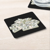 非常におもしろい積み上げキャッシュコースターセット スクエアペーパーコースター (アングル)