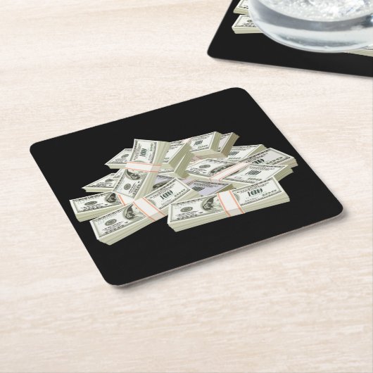 非常におもしろい積み上げキャッシュコースターセット スクエアペーパーコースター (アングル)