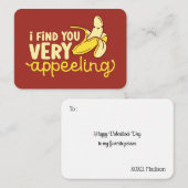 非常におもしろい食欲バナナかわいいバレンタインデー ノートカード (正面/裏面)