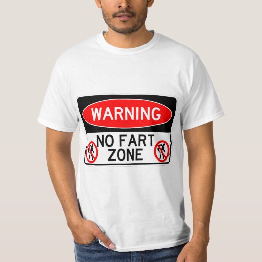 非常におもしろいNo FartゾーンサインTシャツ Tシャツ (正面)