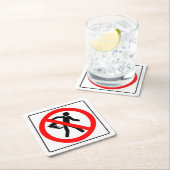 非常におもしろいNo Farting Image Sign Coaster Set スクエアペーパーコースター (インサイチュ)