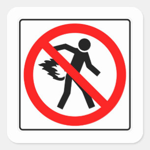 非常におもしろいNo Farting Image Sign Square Stecker スクエアシール