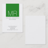 非常にかわいいホワイトフォレストグリーンクリーン名刺 名刺 (正面/裏面)