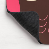 非常にかわいいレトロの女の子のフクロウ マウスパッド (コーナー)