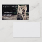 非常にかわいい祈る猫 名刺 (正面/裏面)