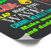 非常にかわいい空腹のカターターピラーバースデーパーティーのサイン ポスター (角)