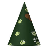 非常にかわいい緑のボクサーの子犬の誕生日の帽子 パーティーハット (左)