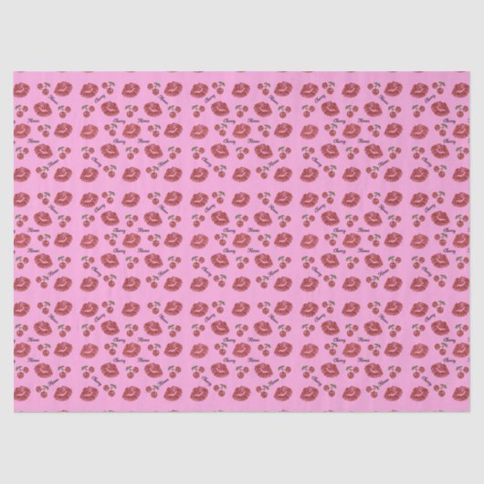 非常にさくらんぼさくらんぼリップスティックキスティッシュペーパー 薄葉紙 (正面)