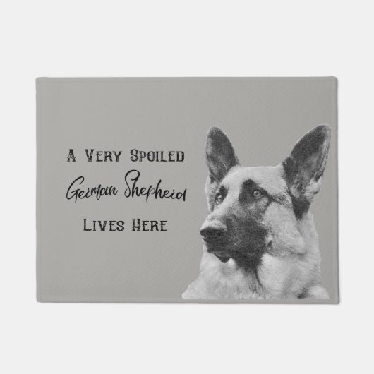 非常にだめにされたジャーマン・シェパード犬 ドアマット (正面)