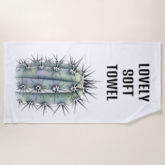 非常にとげのあるサボテンのビーチタオル ビーチタオル (正面)