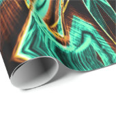 非常にねじれたテープはアクアマリンとコーヒーの溝 ラッピングペーパー (ロールコーナー)