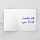 非常によい友人があることをありがとう サンキューカード (内部)