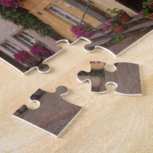 非常によく保存された中世の町 ジグソーパズル (側面)