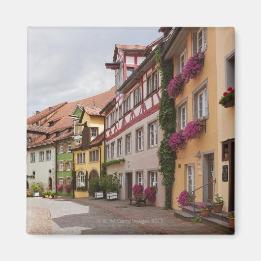 非常によく保存された中世の町 マグネット (正面)