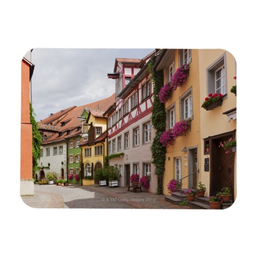 非常によく保存された中世の町 マグネット (横)