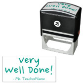 "非常によく行われた!" +インストラクター名ラバースタンプ セルフインキングスタンプ (インサイチュ)