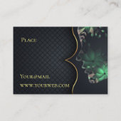 非常にエレガントな黒と金の美容院 名刺 (裏面)