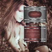 非常にエレガントスネークパターンクロムシルバーエフェクト 名刺