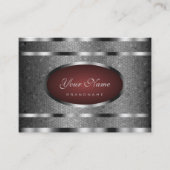 非常にエレガントスネークパターンクロムシルバーエフェクト 名刺 (正面)
