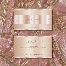 非常にエレガントバラの金ゴールド効果（小さなダイヤモンド） 名刺