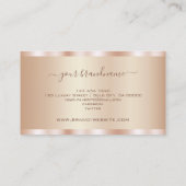 非常にエレガントバラの金ゴールド効果(小さなダイヤモンド) 名刺 (裏面)