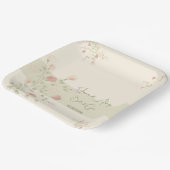 非常にエレガント正方形のフローラ設計 ペーパープレート (傾斜あり)