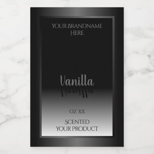 非常にエレガント白黒の製品ラグラデーションベル フードラベル (シングルラベル)