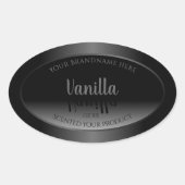 非常にエレガント白黒の製品ラグラデーションベル 楕円形シール (正面)