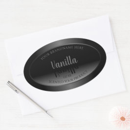 非常にエレガント白黒の製品ラグラデーションベル 楕円形シール