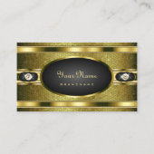 非常にエレガント金ゴールドと黒のダイヤモンド色 名刺 (正面)