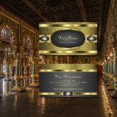 非常にエレガント金ゴールドと黒のダイヤモンド色 名刺