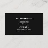 非常にエレガント金ゴールドフレームプレーンブラックプロフェッショナル 名刺 (裏面)