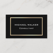 非常にエレガント金ゴールドフレームプレーンブラックプロフェッショナル