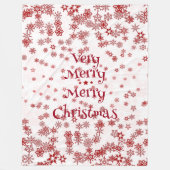 非常にエレガント陽気なクリスマス赤い雪 フリースブランケット (正面)