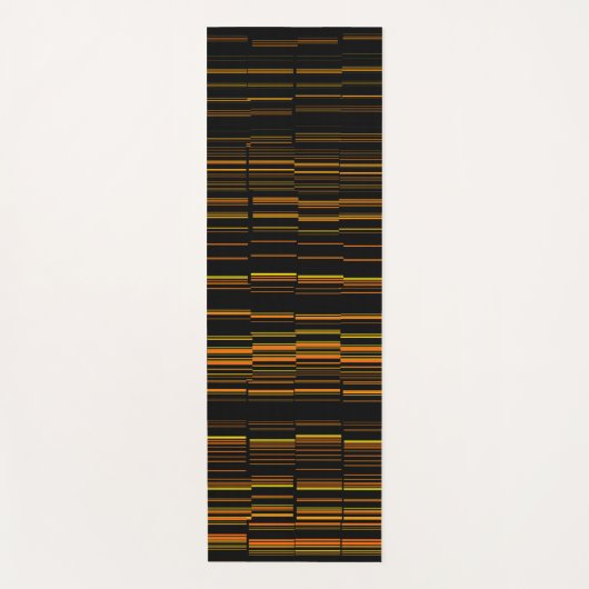 非常にオカッコいいレモダンンジストライプの ヨガマット (正面)