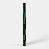 非常にカッコいいモダン緑色ストライプの SAMSUNG GALAXYケース (右側面)