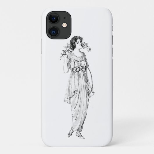 非常にカッコいいヴィンテージの女性のiPhoneケース Case-Mate iPhoneケース (裏面)